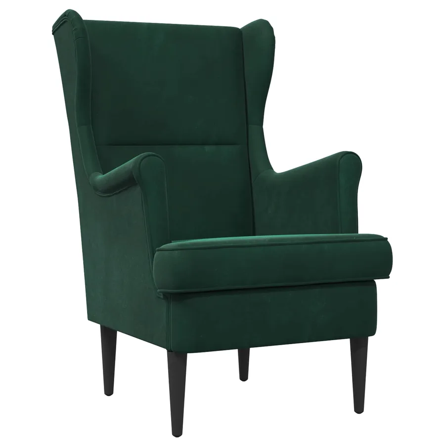 Fauteuil Vert foncé Velours - 2