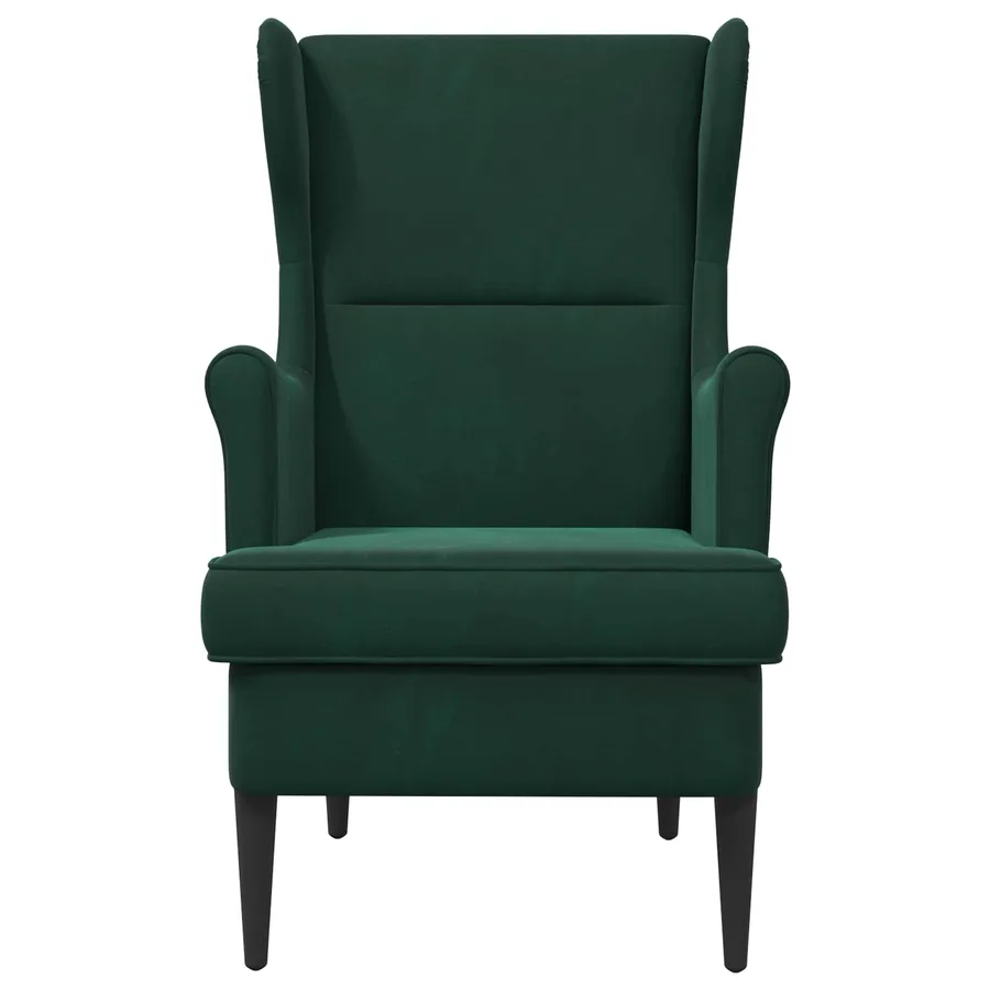 Fauteuil Vert foncé Velours - 4
