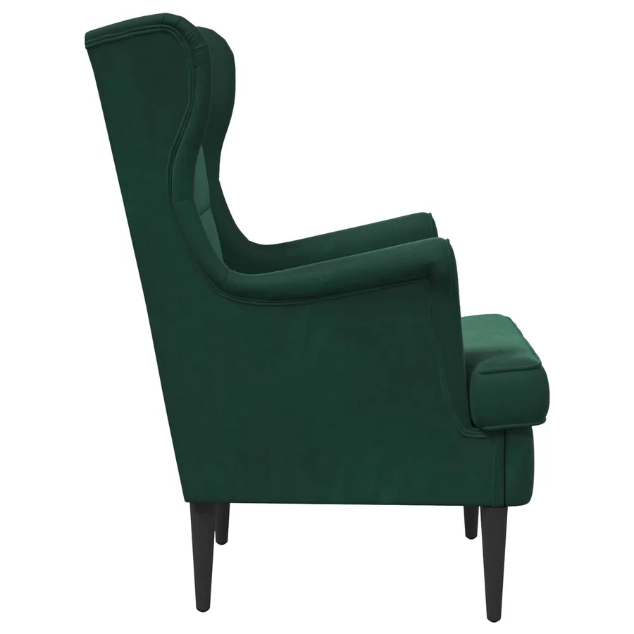 Fauteuil Vert foncé Velours - 5