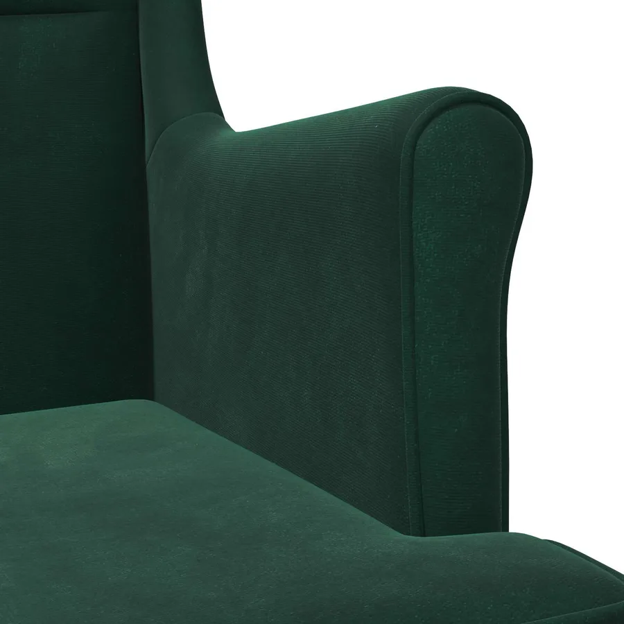Fauteuil Vert foncé Velours - 7