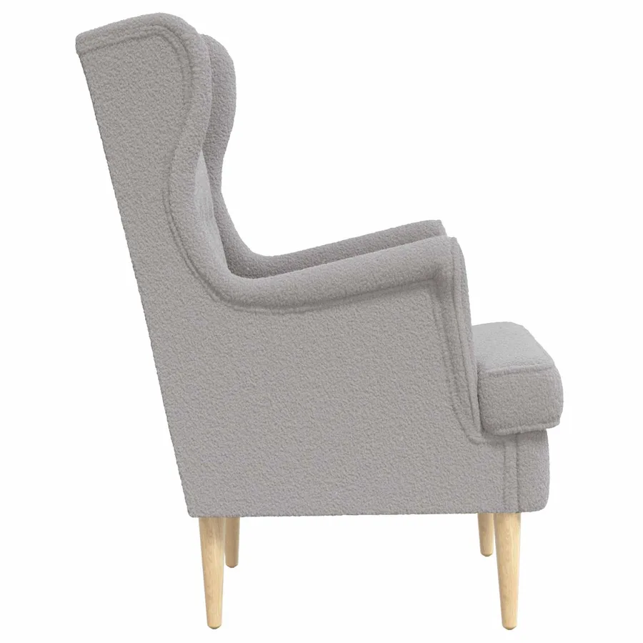 Fauteuil Gris clair Bouclé - 5