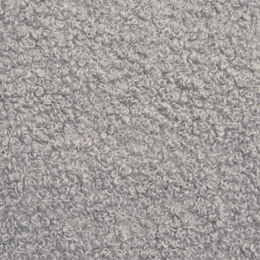 Fauteuil Gris clair Bouclé - 9