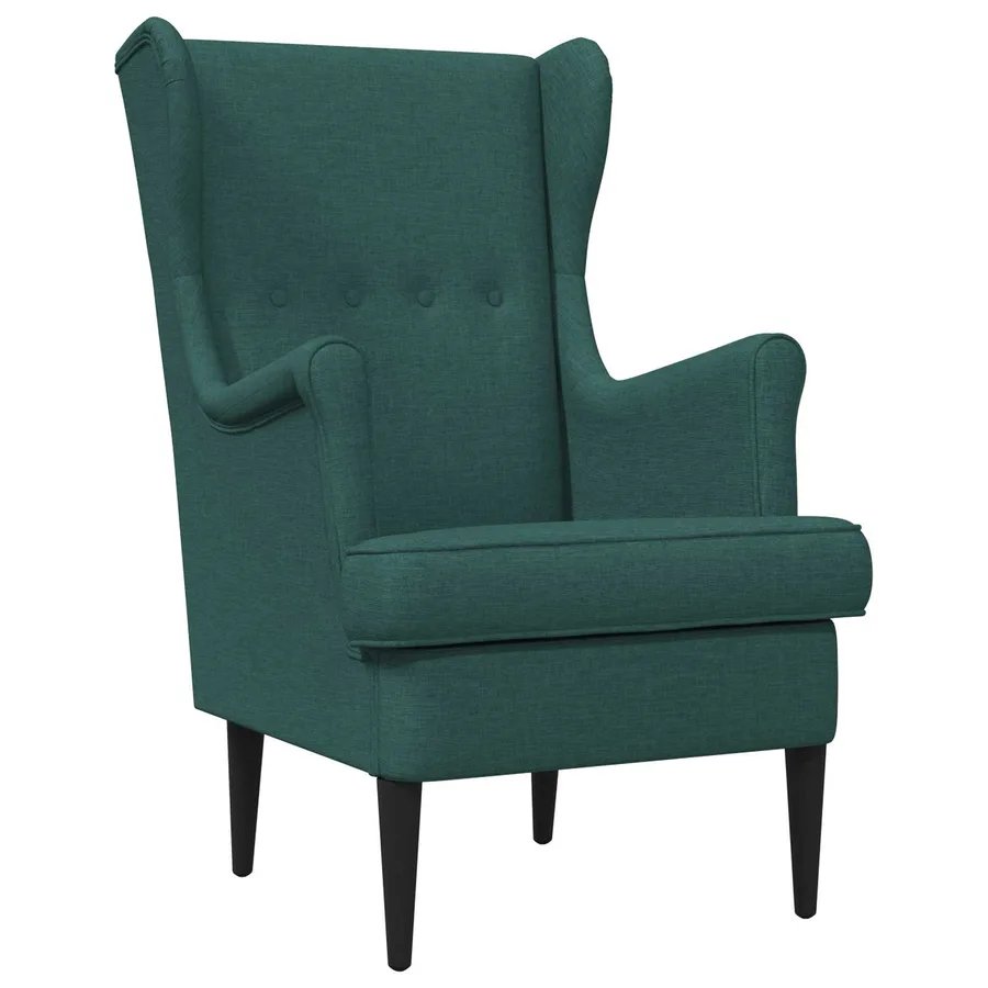 Fauteuil Vert foncé Tissu - 2