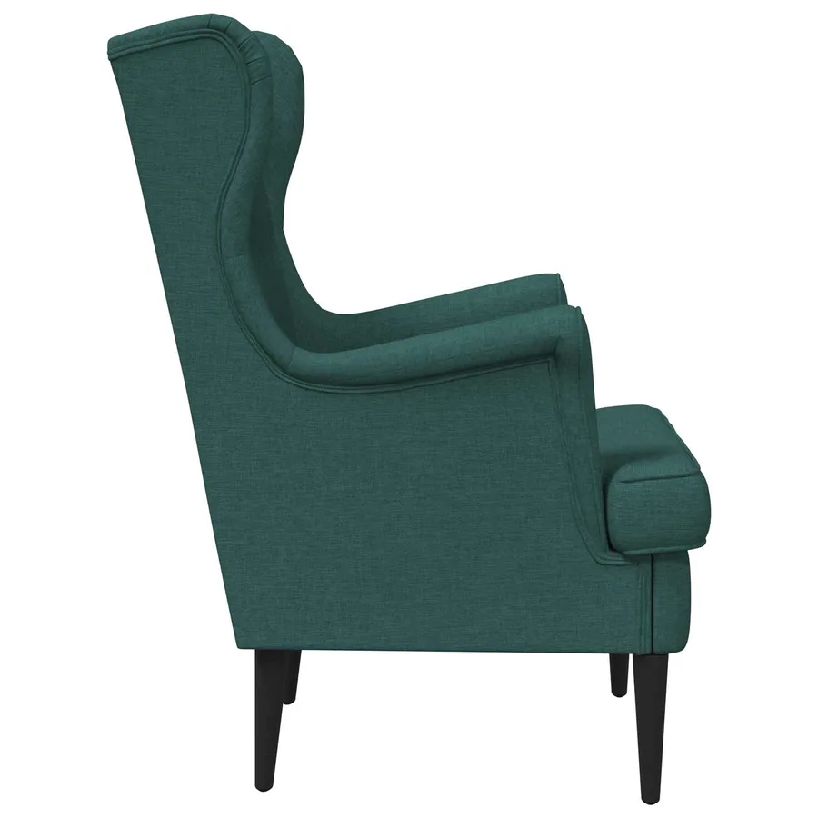 Fauteuil Vert foncé Tissu - 5