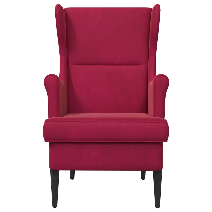 Fauteuil Bordeaux Velours - 4