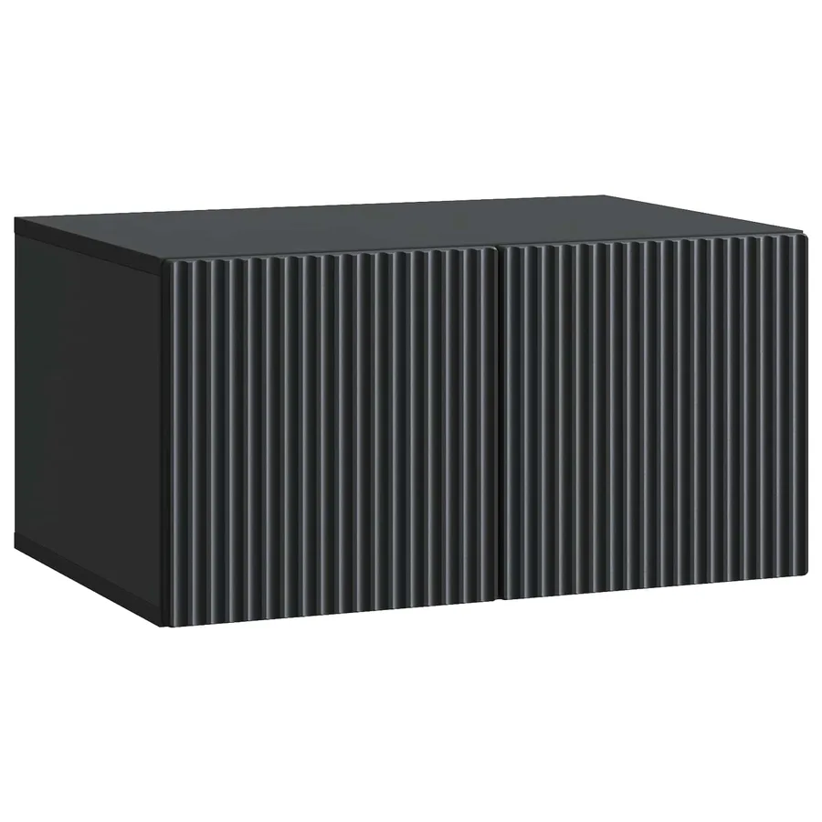 Meuble TV mural Noir 59,5 x 41 x 30 cm Bois d'ingénierie - 2