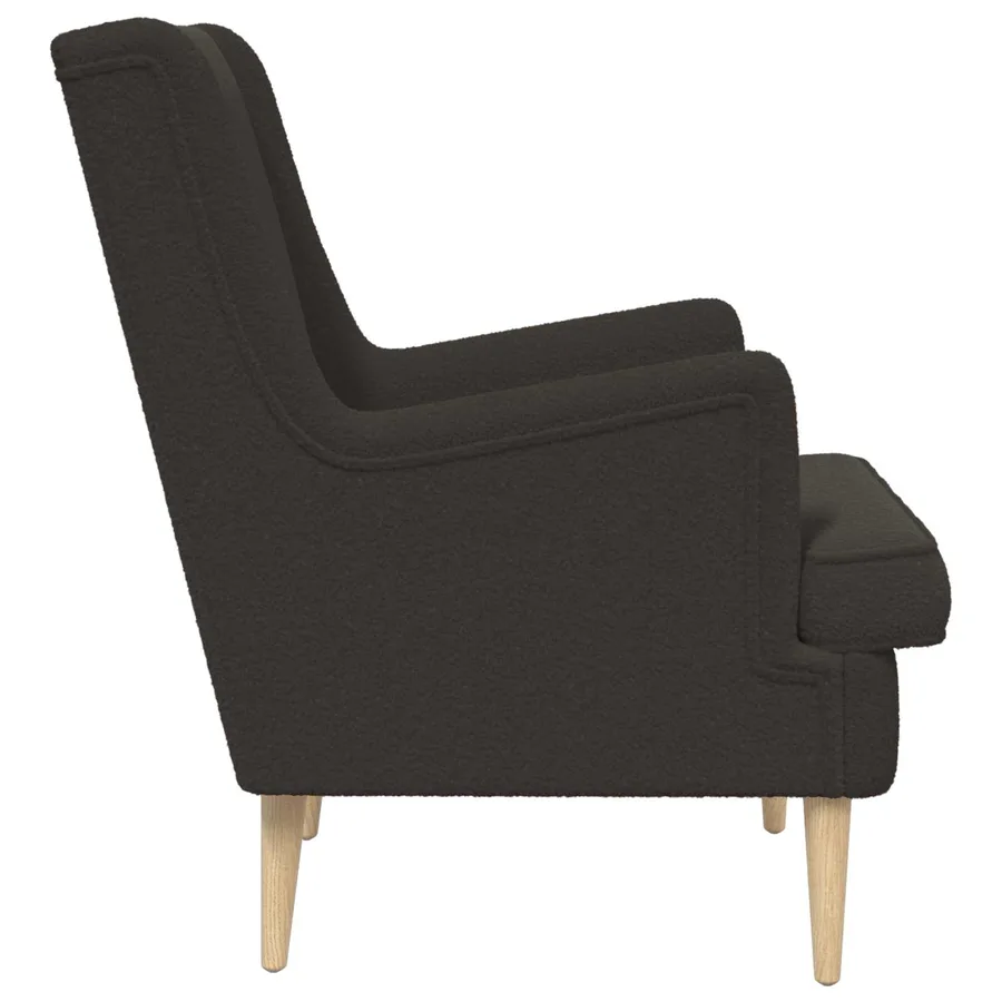 Fauteuil Noir Bouclé - 5