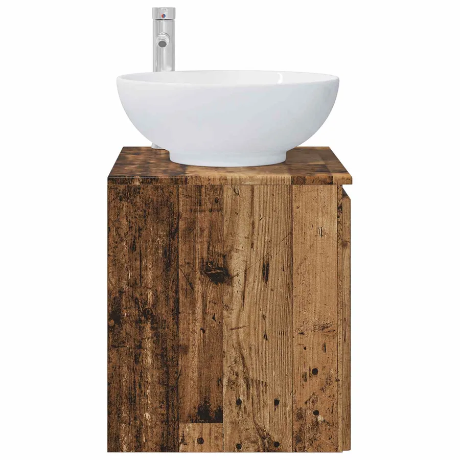 Vanité de lavabo mural Bois ancien 49,5 x 44,5 x 65 cm - 4