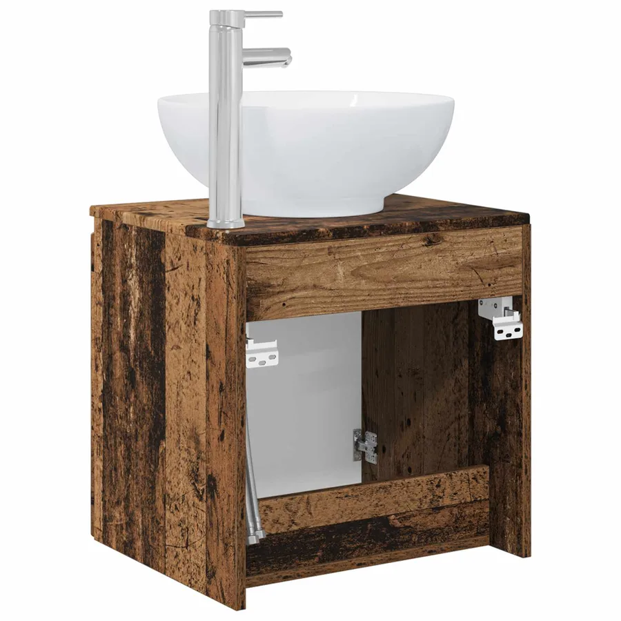 Vanité de lavabo mural Bois ancien 49,5 x 44,5 x 65 cm - 5