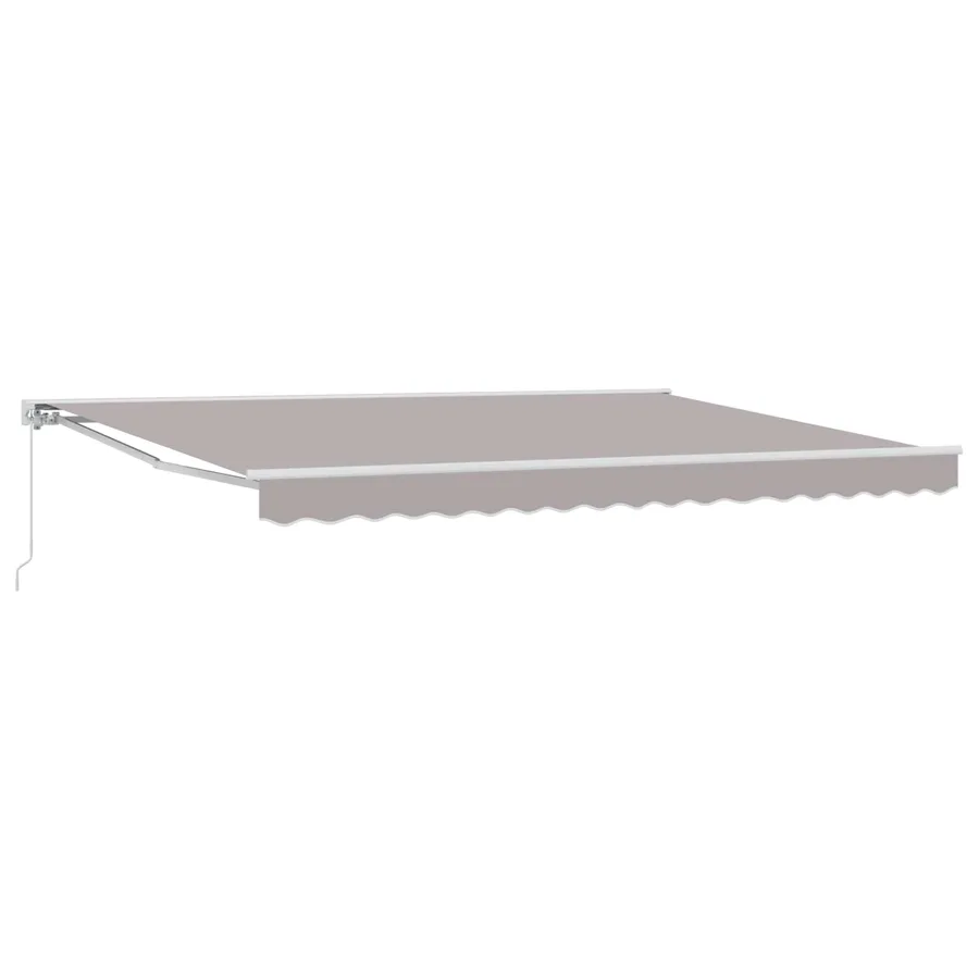Auvent rétractable manuel Gris clair 5 x 3 m - 2