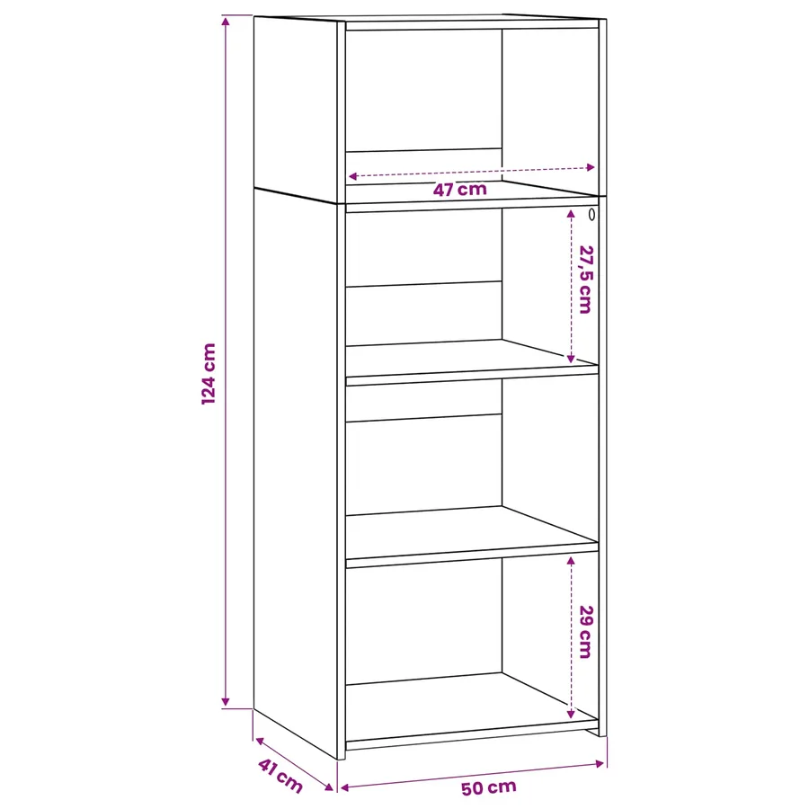 Haut Armoire Bois ancien 50 x 41 x 124 cm Bois d'ingénierie - 6