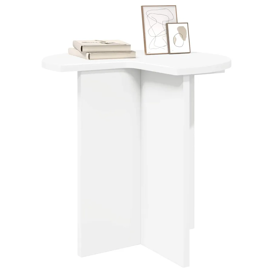 Table d'appoint 2 pcs Blanc Ø 39 x 38 cm Bois d'ingénierie - 3