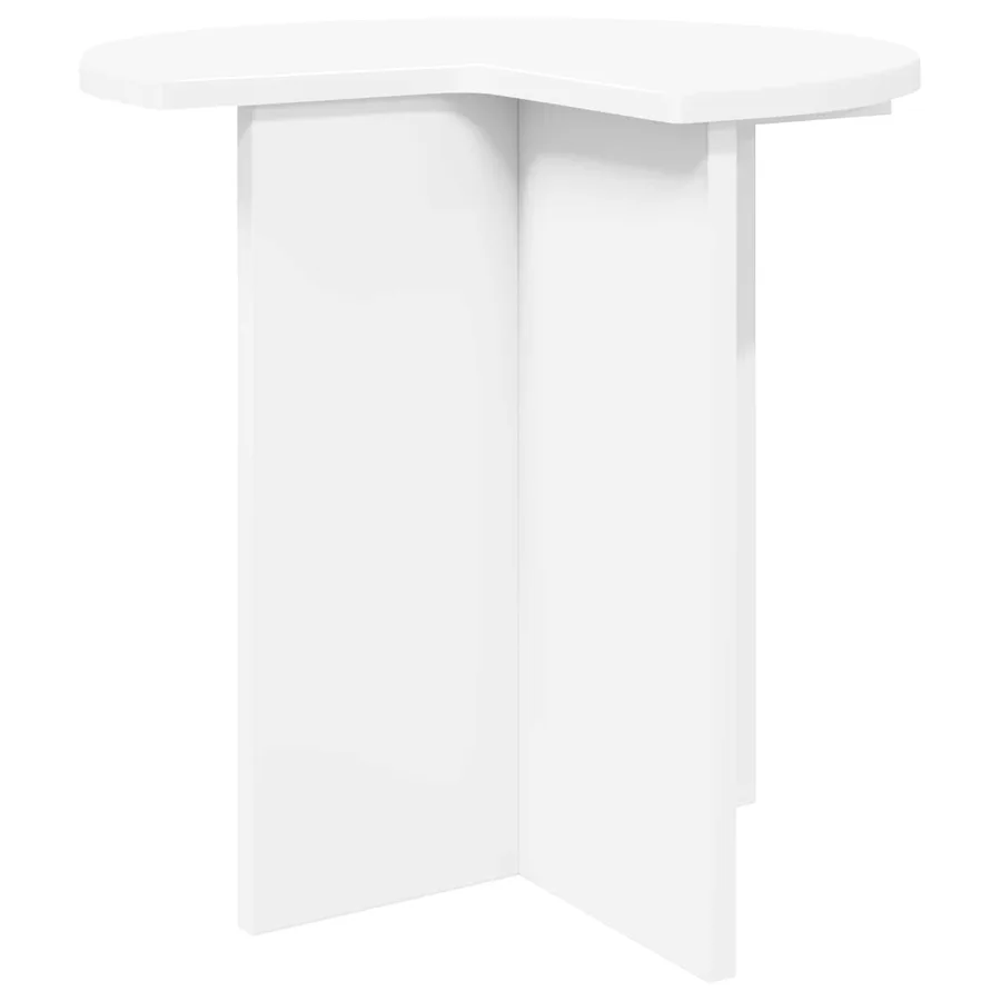 Table d'appoint 2 pcs Blanc Ø 39 x 38 cm Bois d'ingénierie - 5