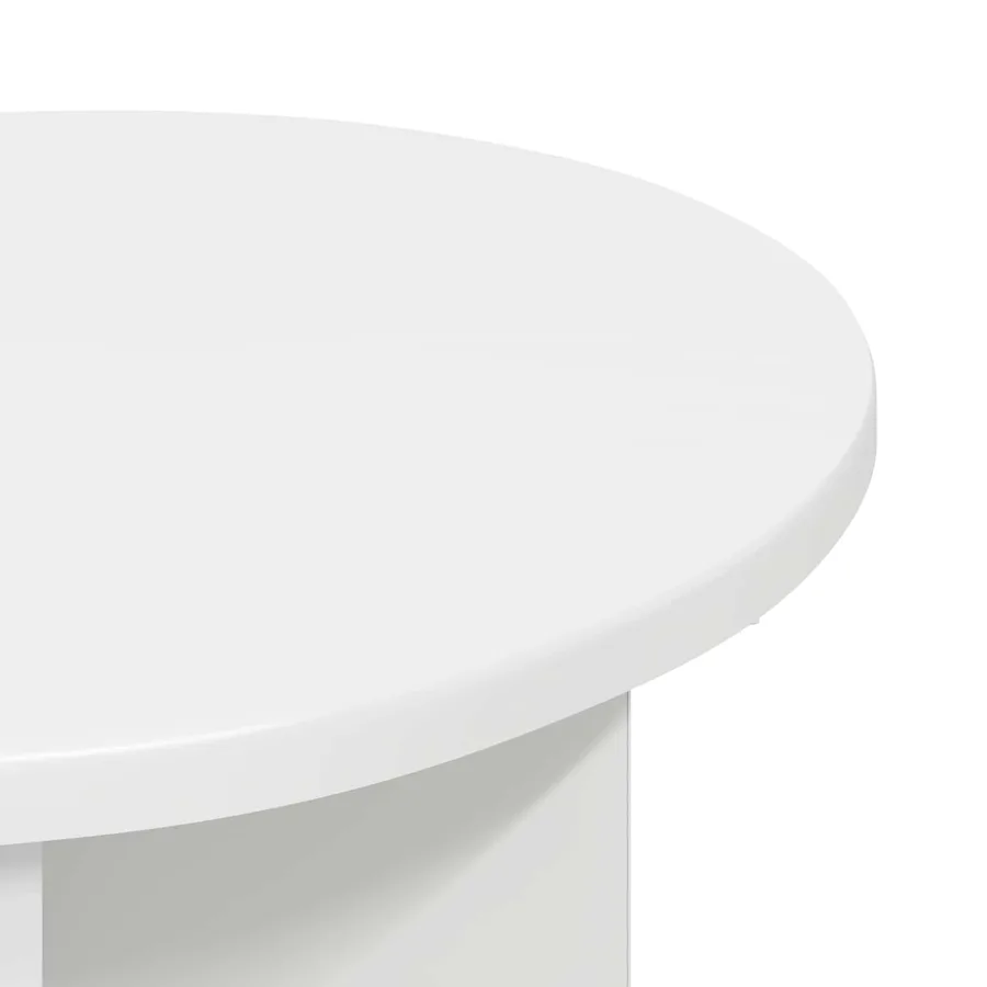 Table d'appoint 2 pcs Blanc Ø 39 x 38 cm Bois d'ingénierie - 6