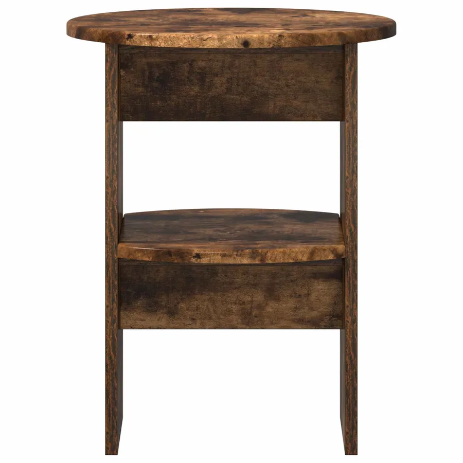 Meuble d'appoint Chêne Fumé Ø40 x 50 cm Bois d’ingénierie - 4