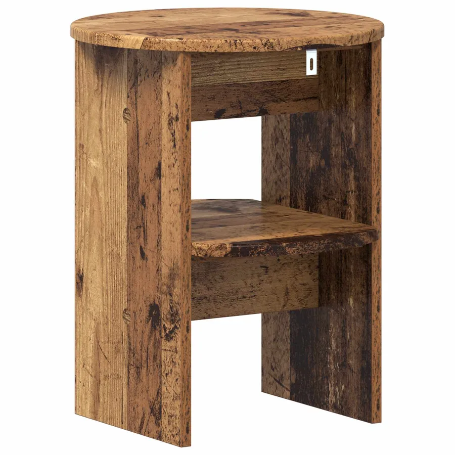 Meuble d'appoint Bois ancien Ø40 x 50 cm Bois d’ingénierie - 6