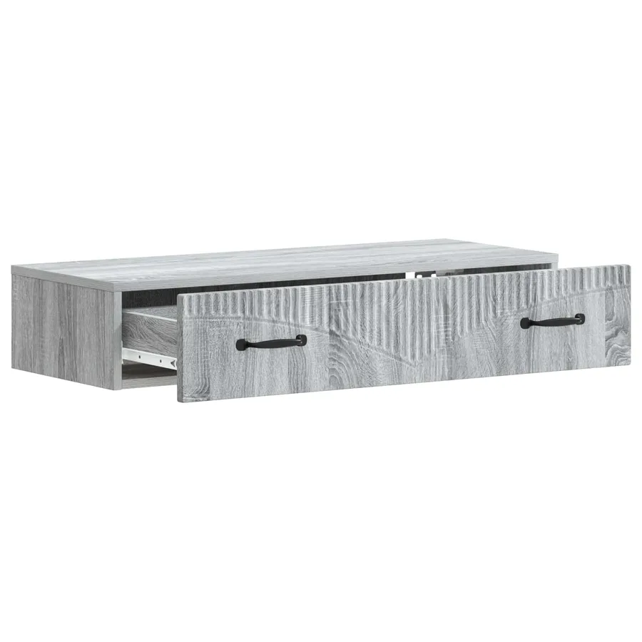 Table d'appoint murale Sonoma gris 87,5 x 34,5 x 17 cm - 4