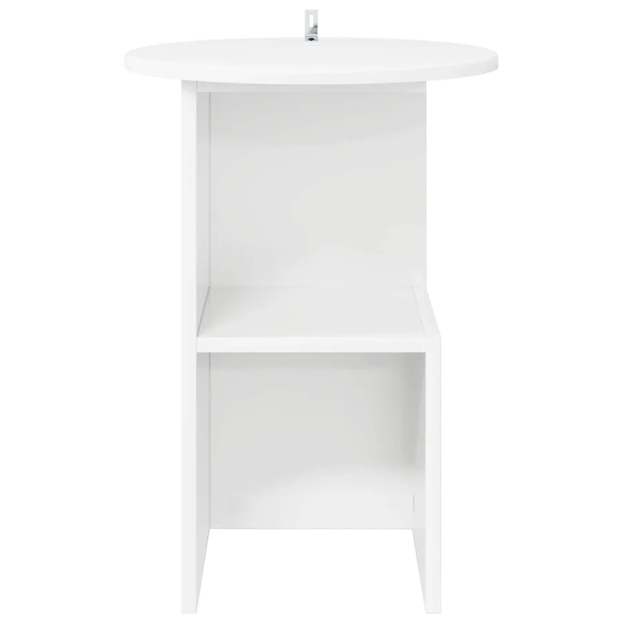 Table d'appoint Blanc Ø 39,5 x 55 cm Bois d'ingénierie - 5