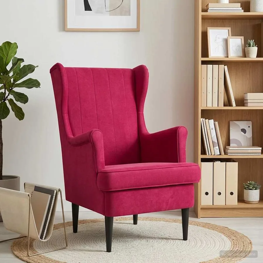 Fauteuil Bordeaux Velours