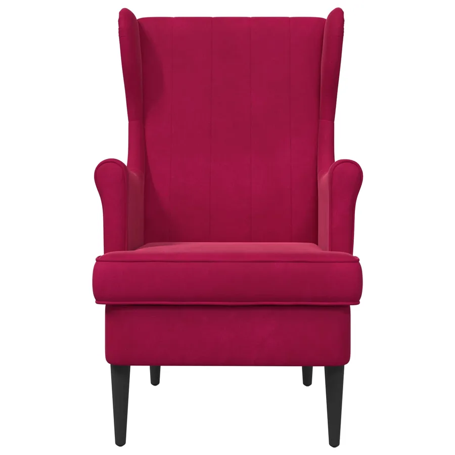 Fauteuil Bordeaux Velours - 4