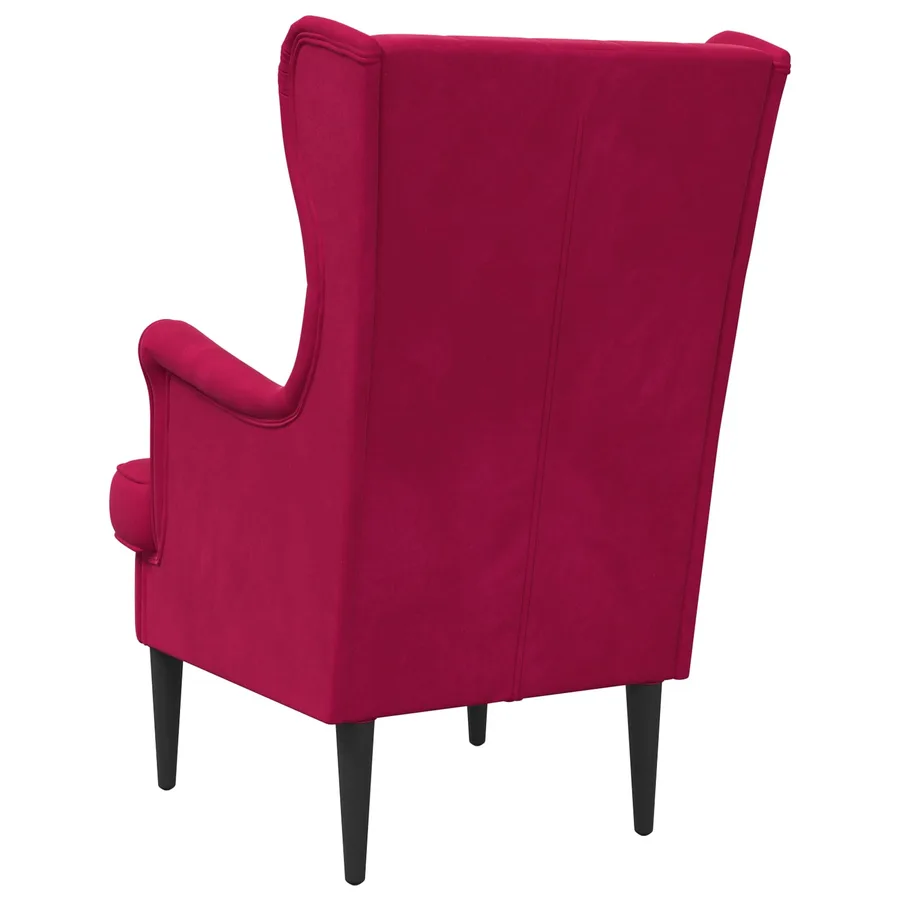 Fauteuil Bordeaux Velours - 6
