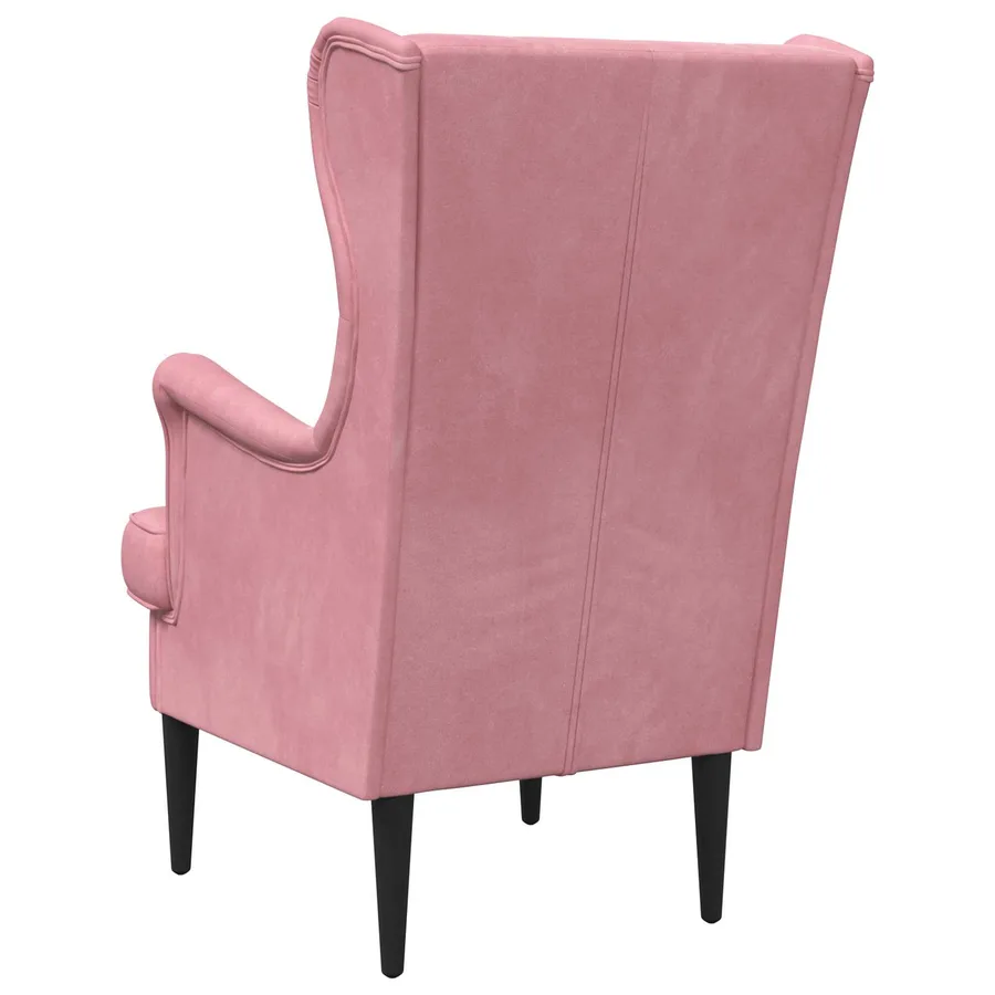 Fauteuil Rose Velours - 6