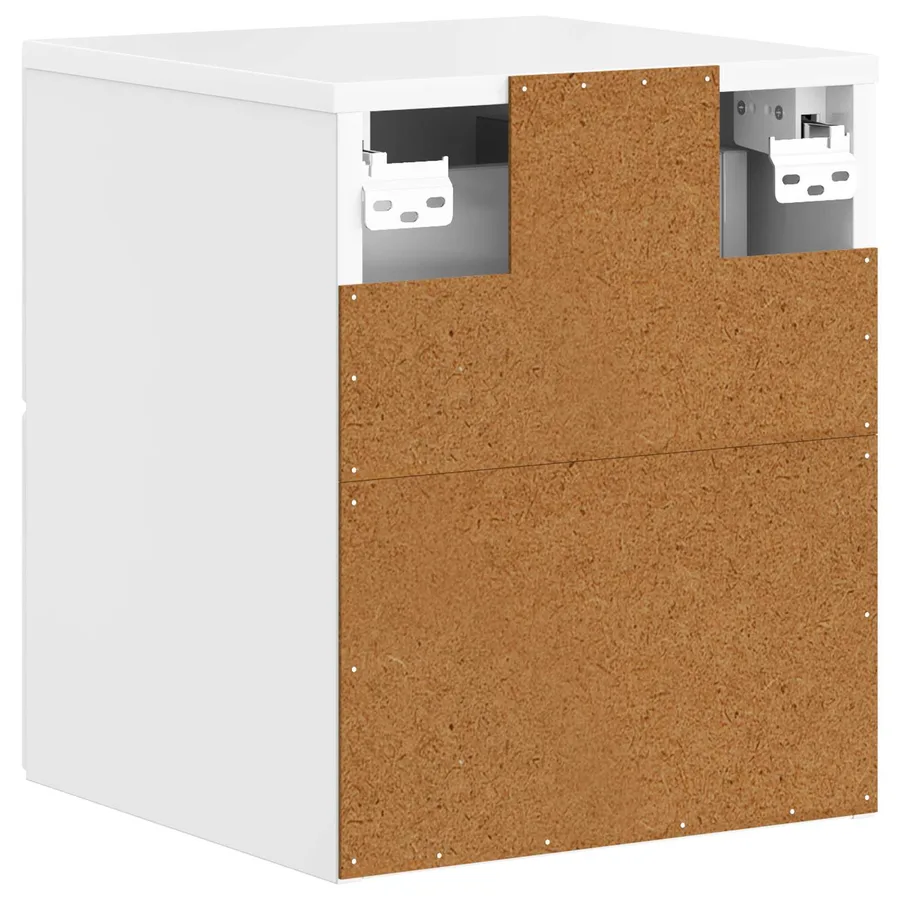 Cabinet de chevet mural 2 pcs Blanc brillant 34,5 x 33 x 40 cm - 9