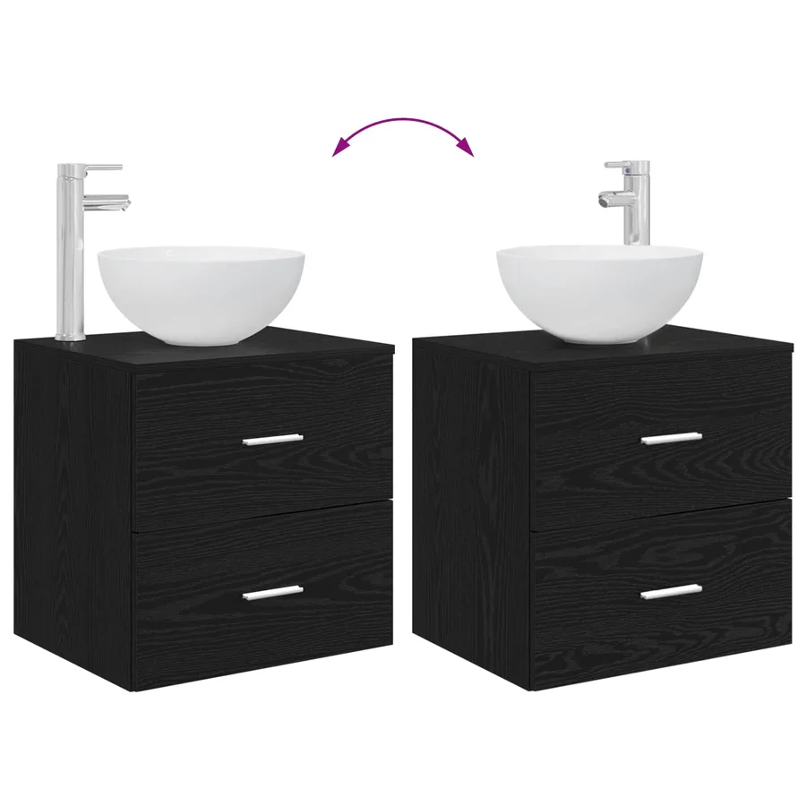Ensemble de mobilier de salle de bain 5 pcs Chêne noir - 13