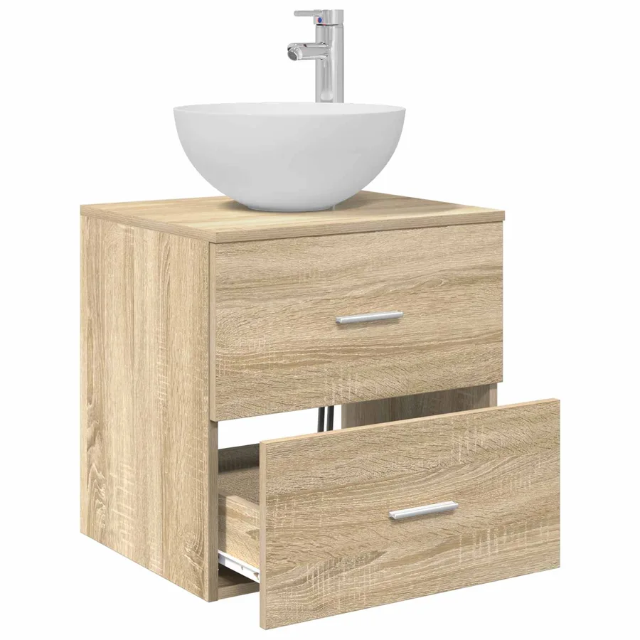 Vanité de lavabo mural Chêne Sonoma 49,5 x 41 x 64,5 cm - 3