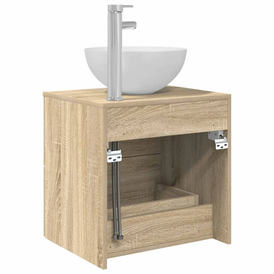 Vanité de lavabo mural Chêne Sonoma 49,5 x 41 x 64,5 cm - 5