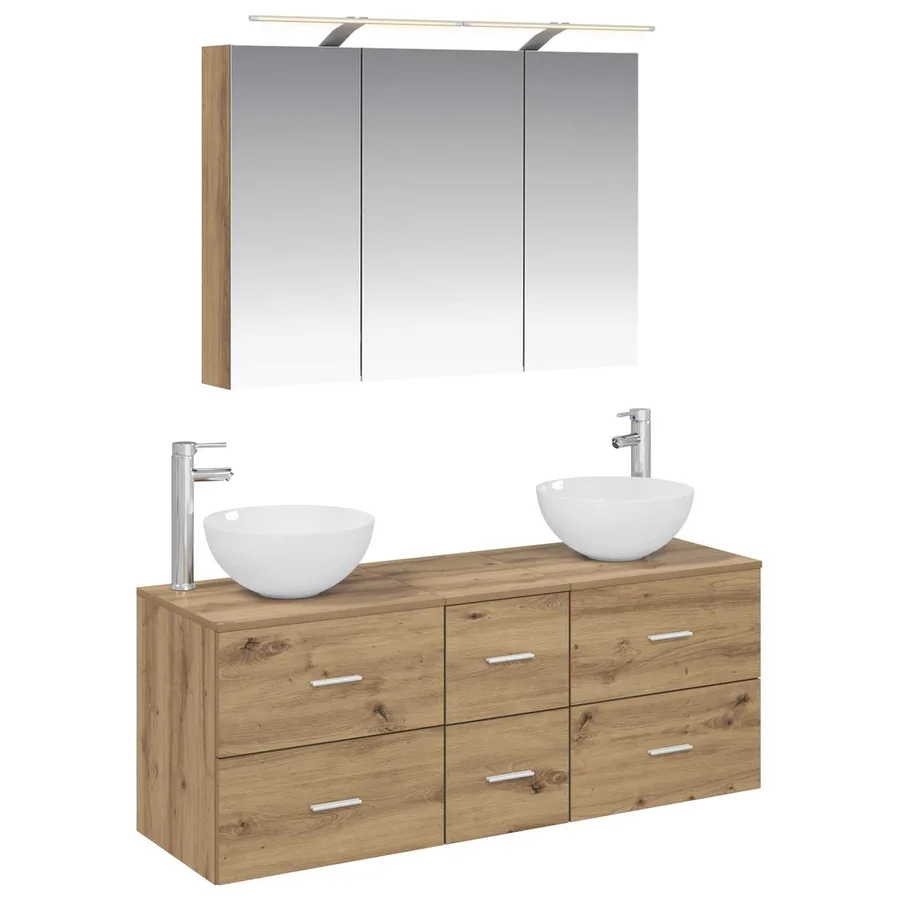 Ensemble de mobilier de salle de bain 4 pc Chêne artisanal - 2