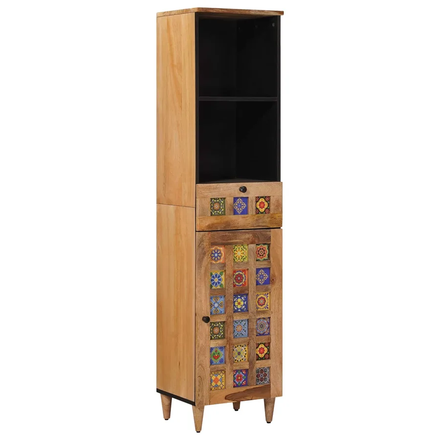 Ensemble de mobilier de salle de bain avec tiroir 5 pcs Naturel - 5