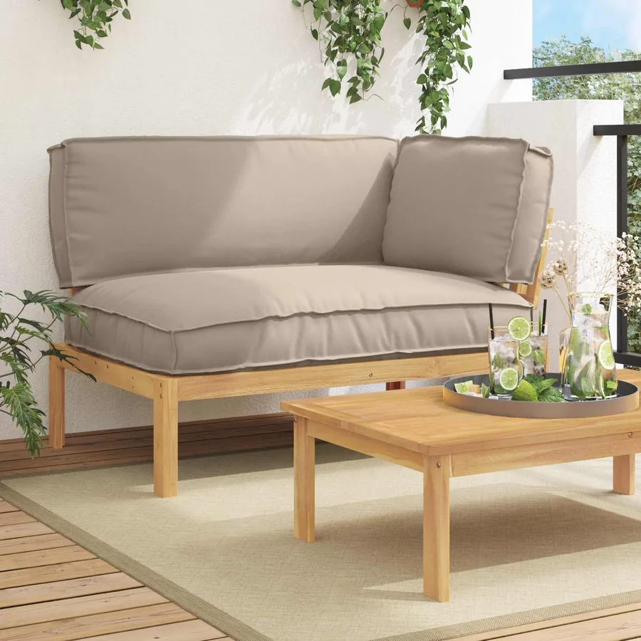 Ensemble de Canapés Taupe 133 x 92 x 69 cm Bois d'Acacia Massif