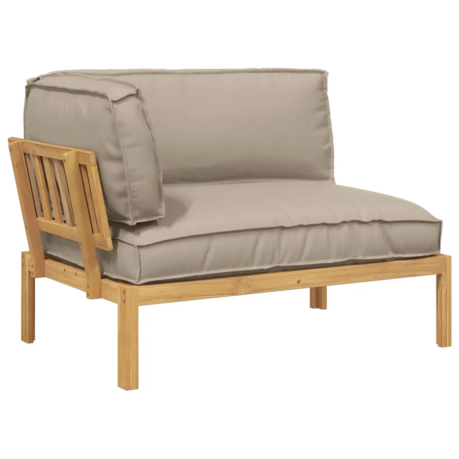 Ensemble de Canapés Taupe 133 x 92 x 69 cm Bois d'Acacia Massif - 2
