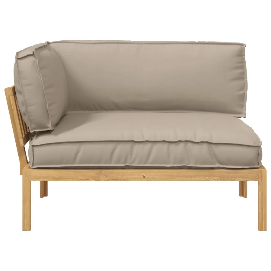 Ensemble de Canapés Taupe 133 x 92 x 69 cm Bois d'Acacia Massif - 7