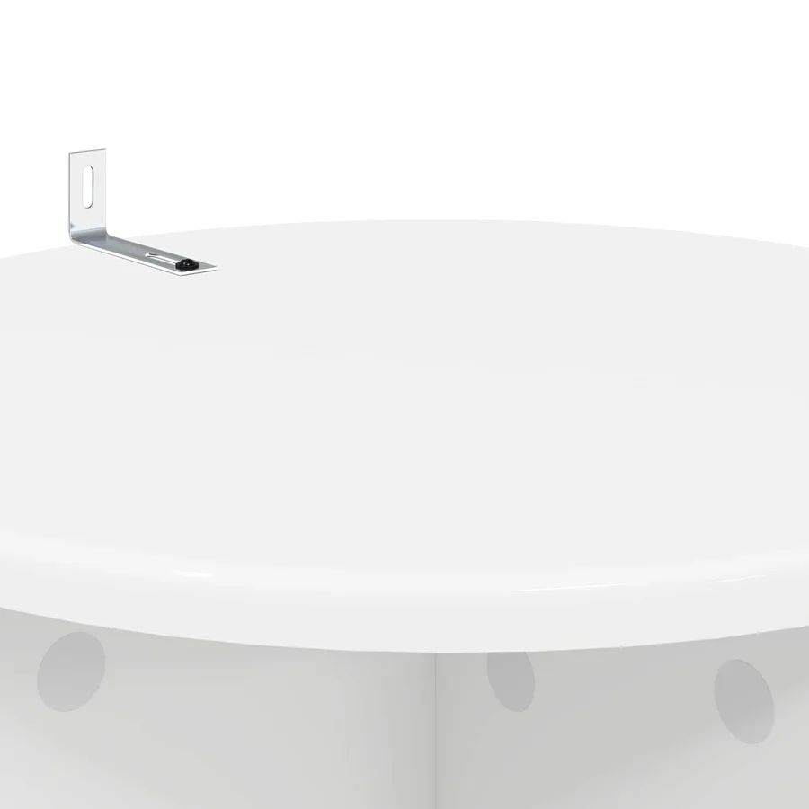 Support de Plante 2 pcs Blanc Ø40 x 100 cm Bois d'ingénierie - 9