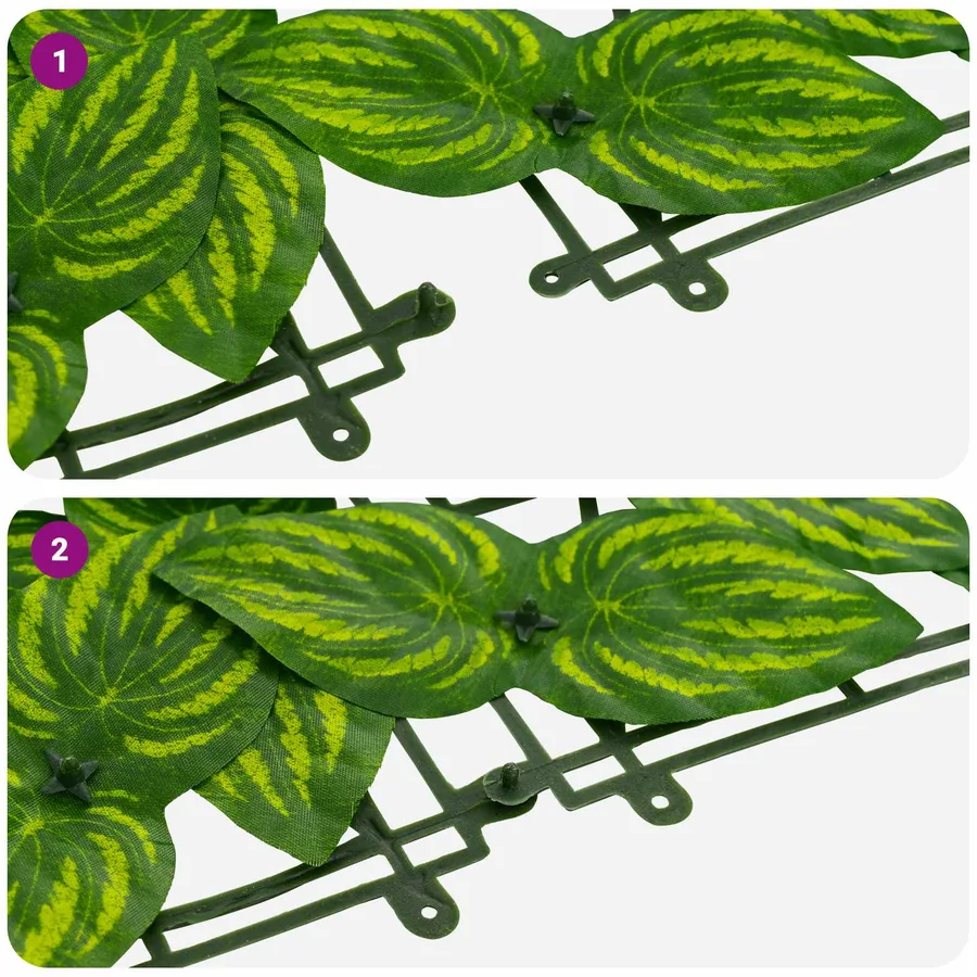 Écran de balcon avec feuilles Vert et jaune 300 x 75 cm - 6