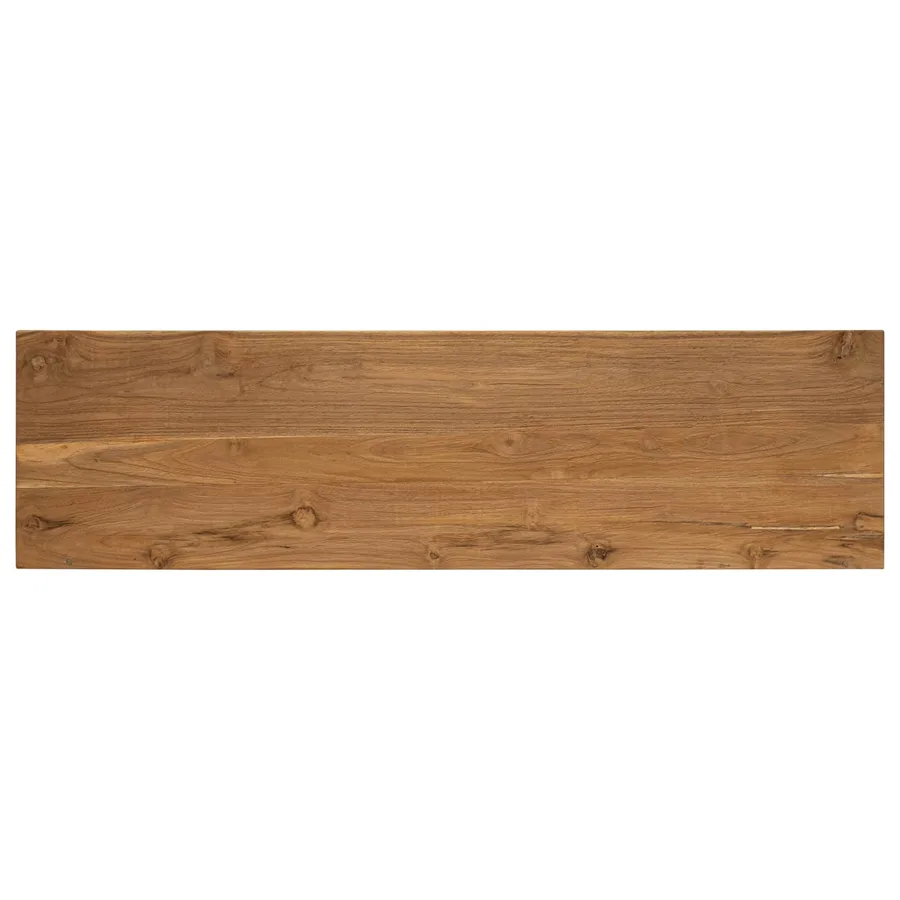 Meuble tv 110 x 30 x 40 cm Naturel Bois de teck massif - 5