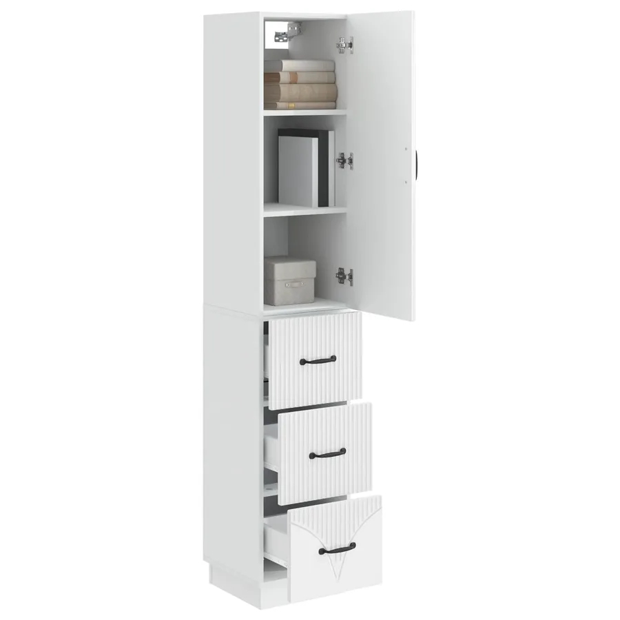 Ensemble de Meubles 2 pcs Blanc brillant 33 x 34,5 x 87 cm - 3