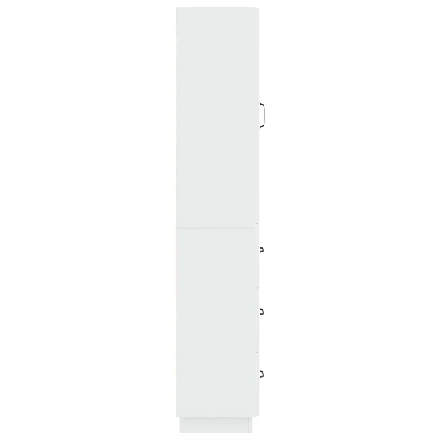 Ensemble de Meubles 2 pcs Blanc brillant 33 x 34,5 x 87 cm - 6