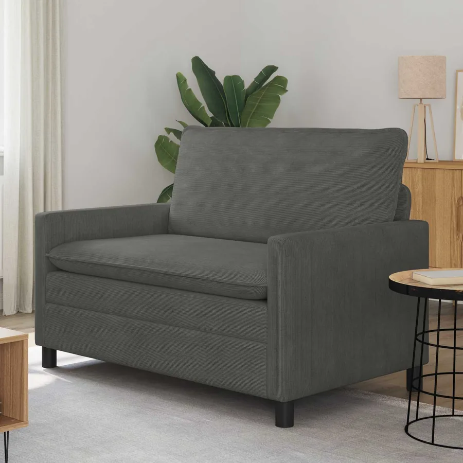 Canapé Gris foncé 126 x 81 x 87,5 cm Tissu