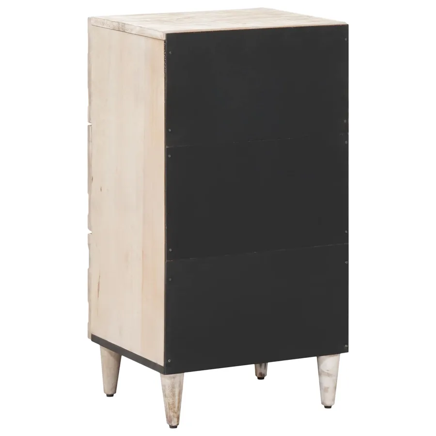 Buffet Blanc 40 x 33,5 x 75 cm Bois de mangue massif - 5