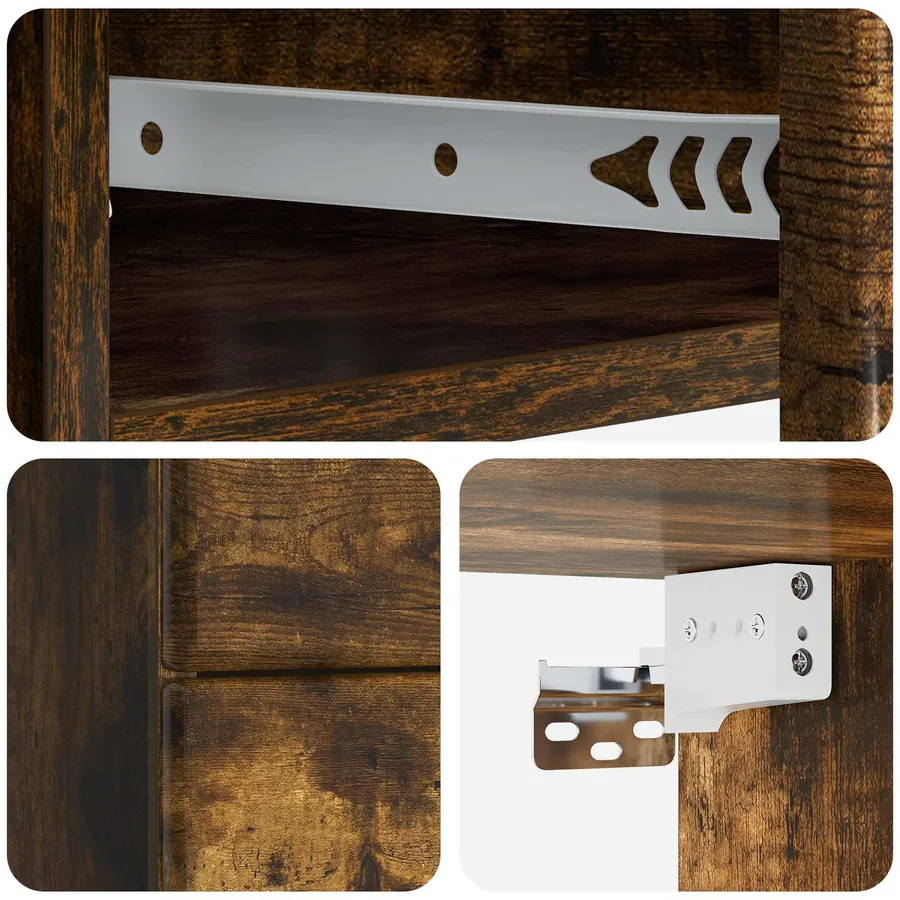 Cabinet de chevet mural 2 pcs Chêne fumé 34,5 x 33 x 40 cm - 10