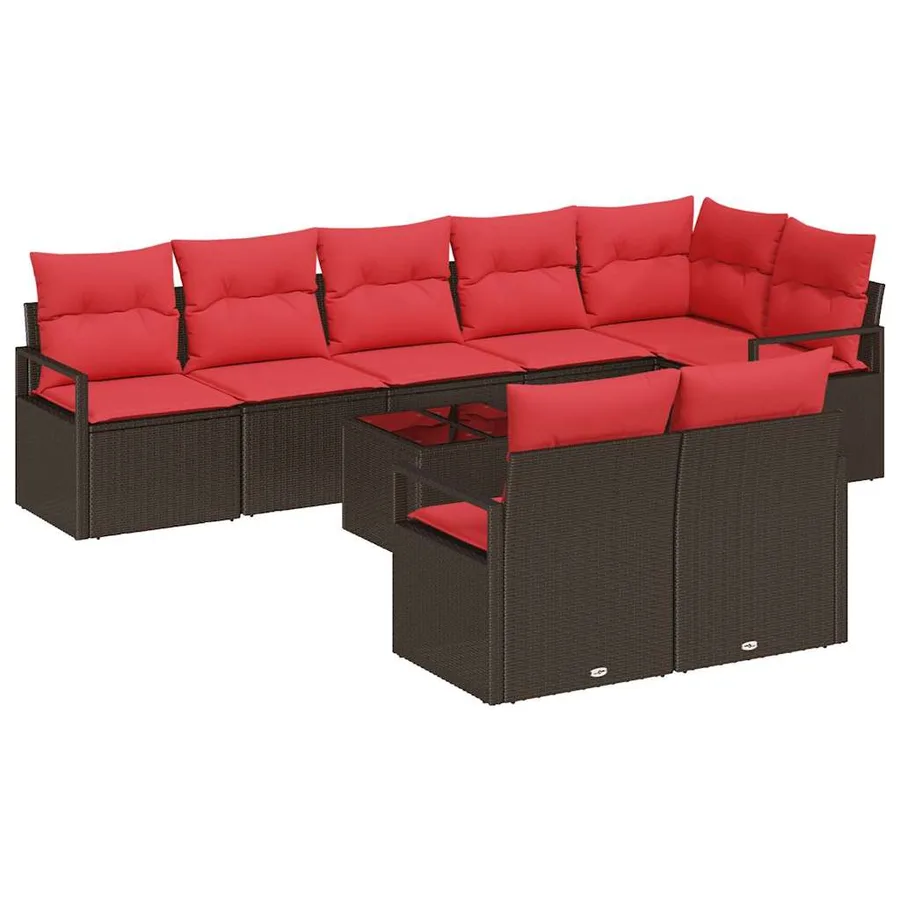 Ensemble de Canapés 9 pcs Marron polyrotin - 2