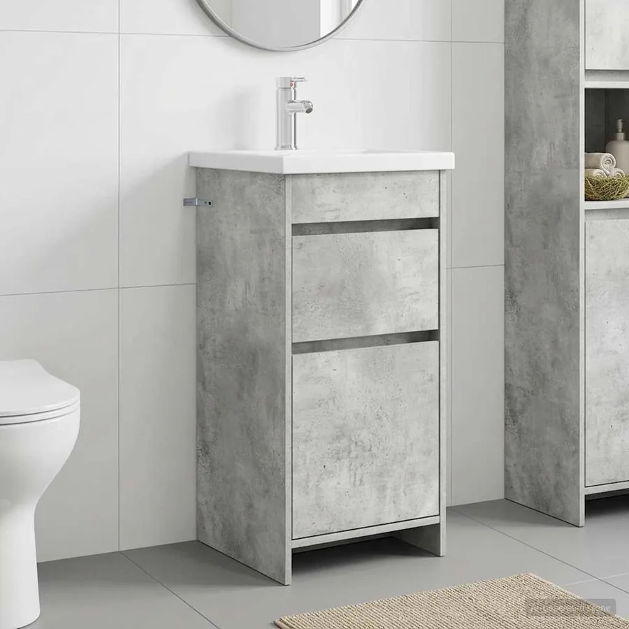 Meuble de salle de bain avec évier Gris béton 42 x 40 x 84,5 cm