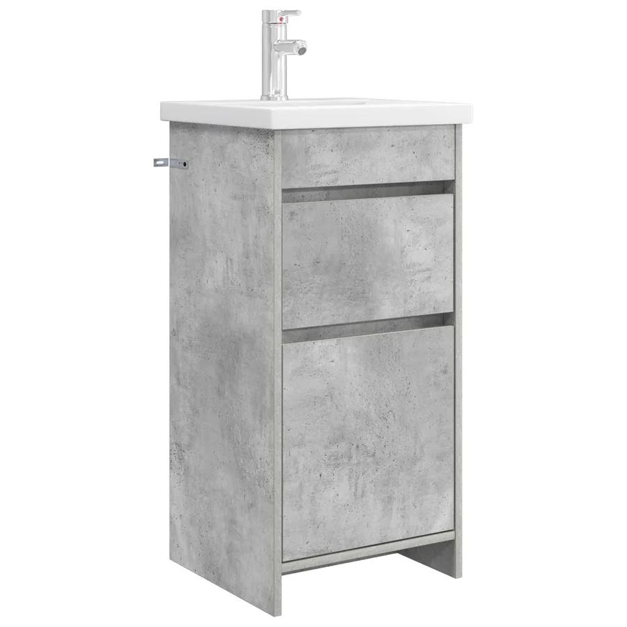 Meuble de salle de bain avec évier Gris béton 42 x 40 x 84,5 cm - 2