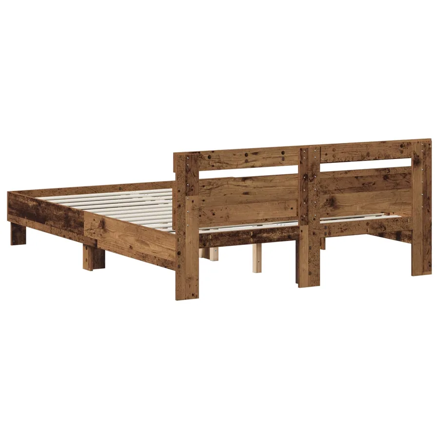 Cadre de lit Bois ancien 120 x 190 cm Bois d'ingénierie - 5