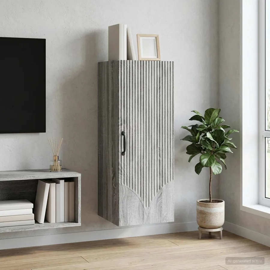 Armoire Murale Sonoma gris 33 x 34,5 x 90 cm Bois d'ingénierie