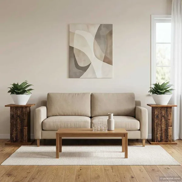 Support de Plante 2 pcs Bois ancien 30,5 x 30 x 43 cm