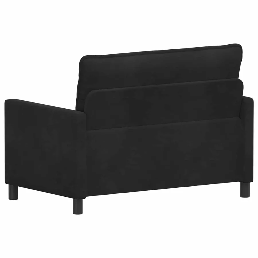 Canapé Noir 126 x 81 x 87,5 cm Velours - 5